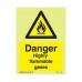 Danger Highly flammable gases signs- Photoluminscent