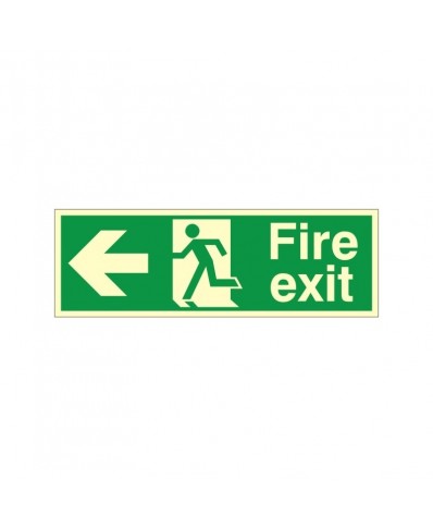 Exit Left Sign-Photoluminscent 